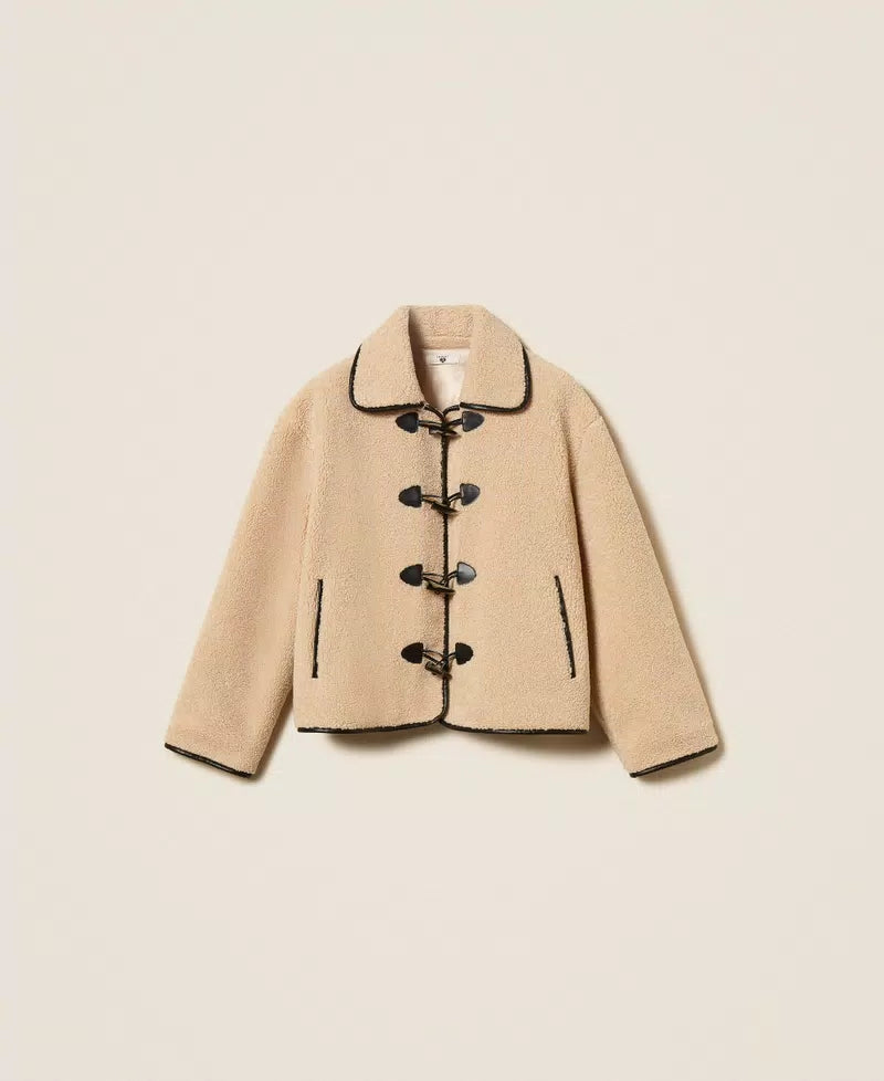 Caban in faux fur con alamari | TWINSET - PMC Portici