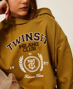 Felpa con cappuccio e stampa logo | TWINSET - PMC Portici