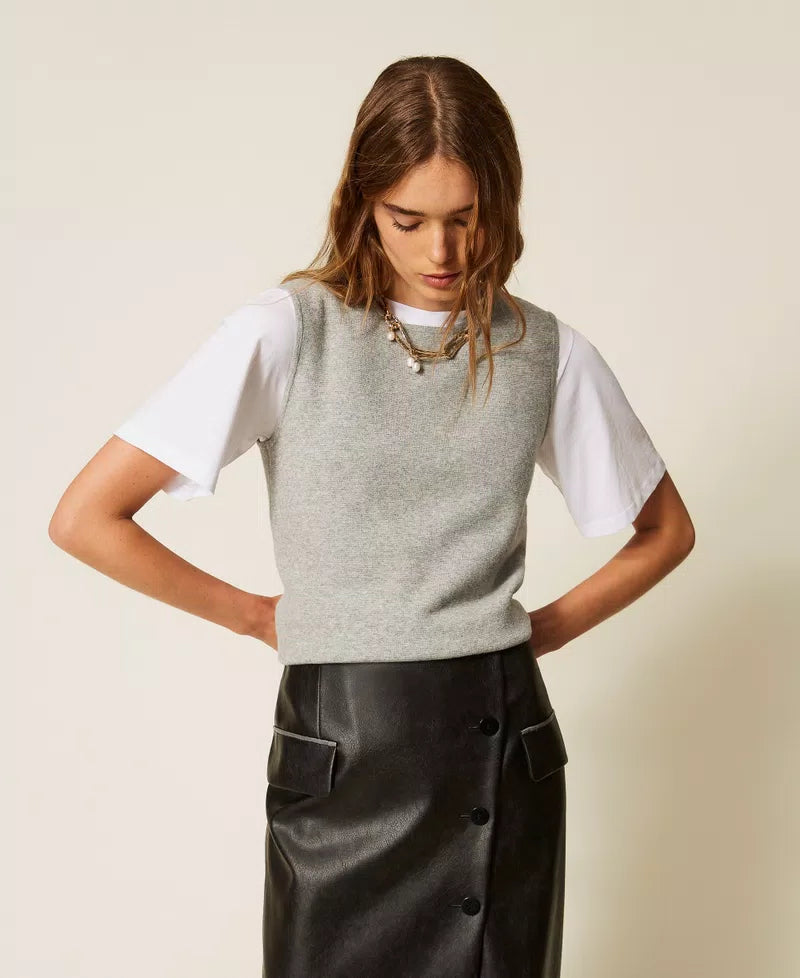 Maglia fitted senza maniche | TWINSET - PMC Portici