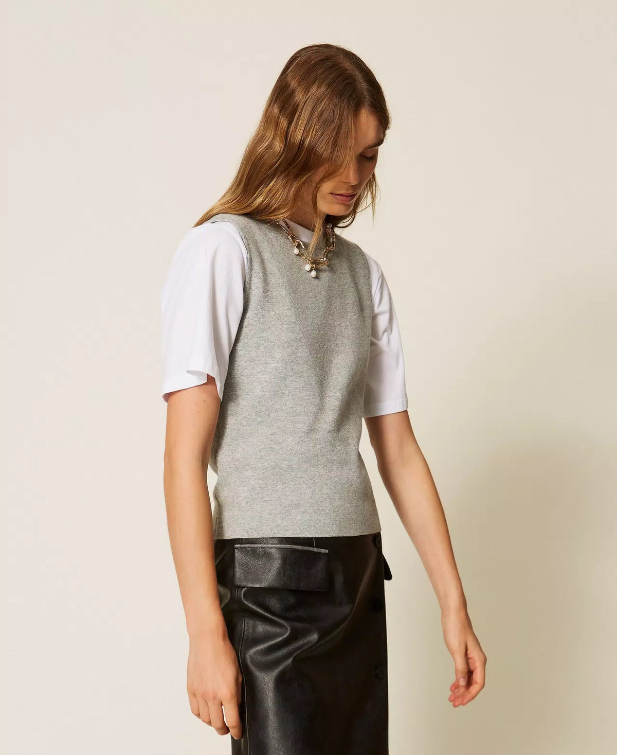 Maglia fitted senza maniche | TWINSET - PMC Portici
