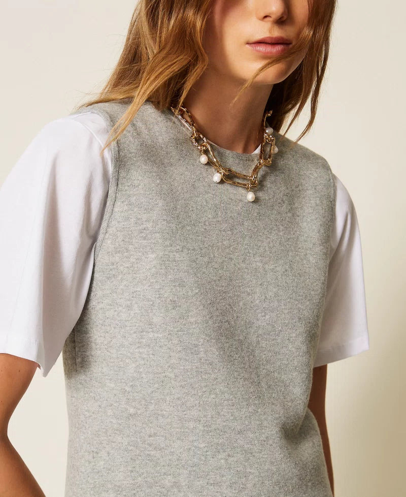 Maglia fitted senza maniche | TWINSET - PMC Portici