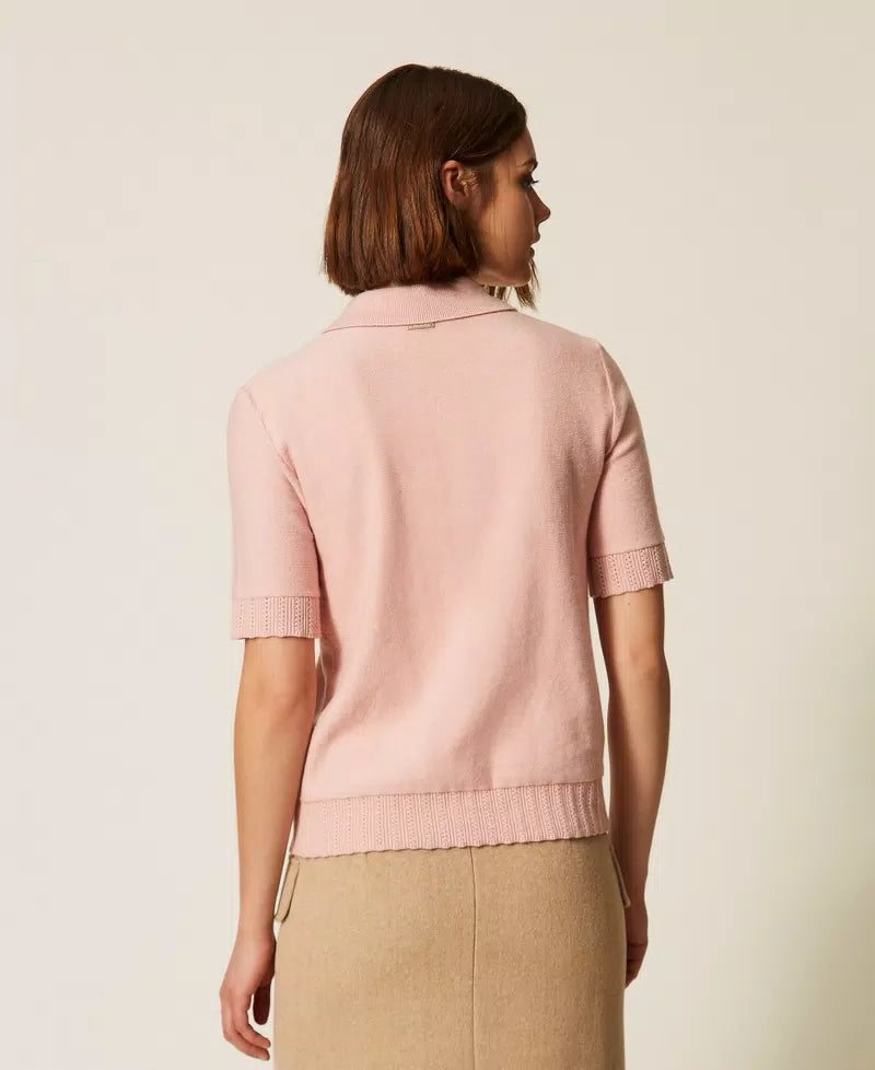 Maglia a polo con spilla | TWINSET - PMC Portici