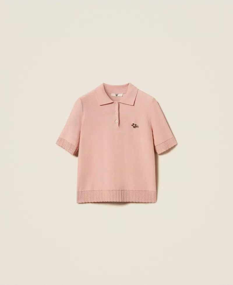 Maglia a polo con spilla | TWINSET - PMC Portici