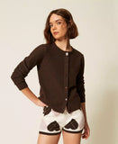 Cardigan con bottone smaltato | TWINSET - PMC Portici