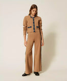 Pantaloni in maglia con passamaneria jeans | TWINSET - PMC Portici