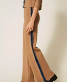 Pantaloni in maglia con passamaneria jeans | TWINSET - PMC Portici