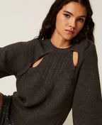 Maglia con cut-out e trecce | TWINSET - PMC Portici