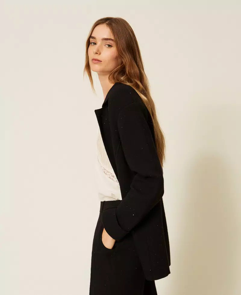Giacca in maglia con paillettes | TWINSET - PMC Portici

