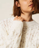 Maglia girocollo con perle | TWINSET - PMC Portici