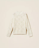Maglia girocollo con perle | TWINSET - PMC Portici