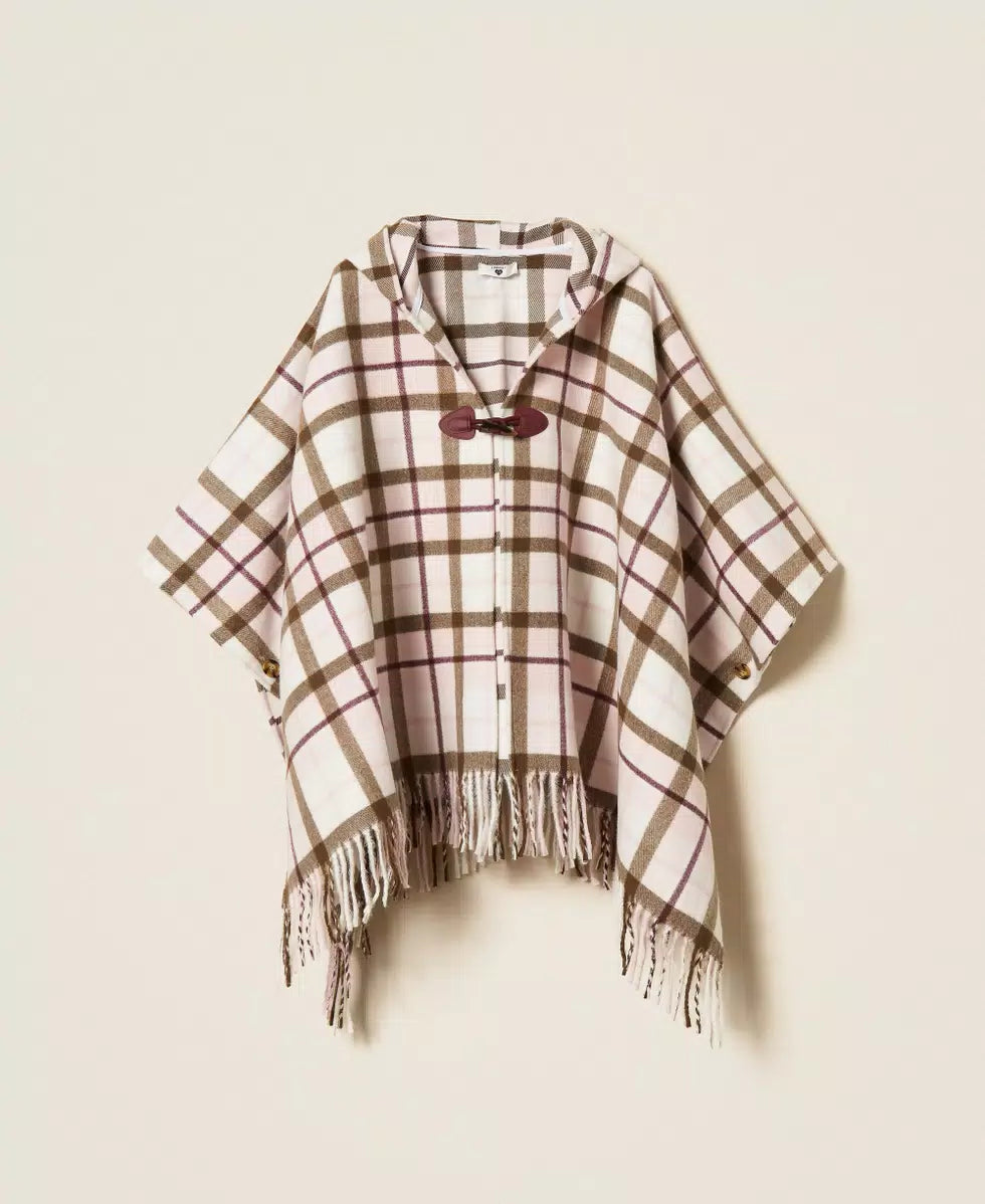 Poncho jacquard check | TWINSET - PMC Portici