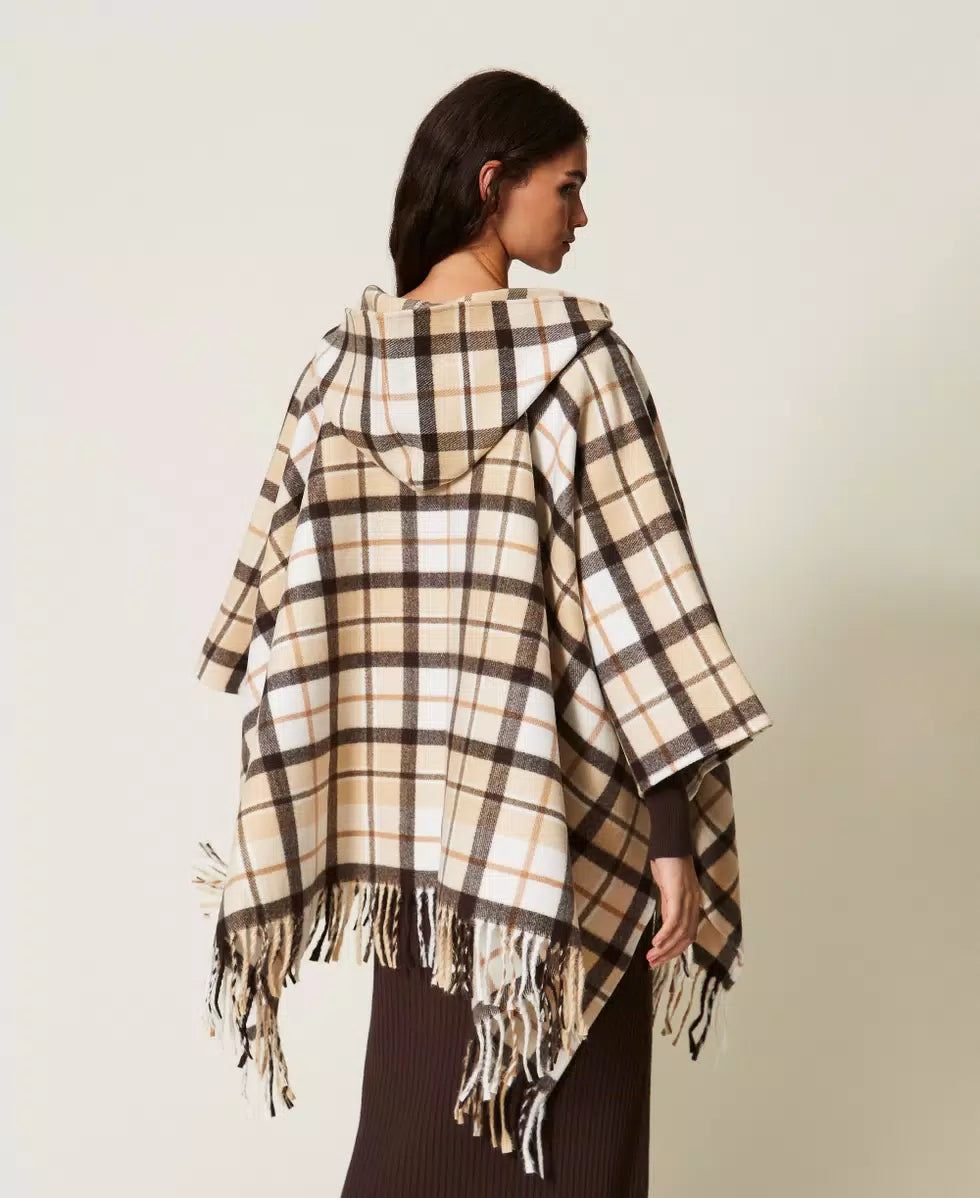 Poncho jacquard check | TWINSET - PMC Portici
