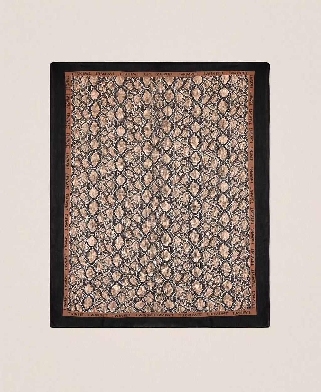 Kefiah con stampa animalier e logo | TWINSET - PMC Portici