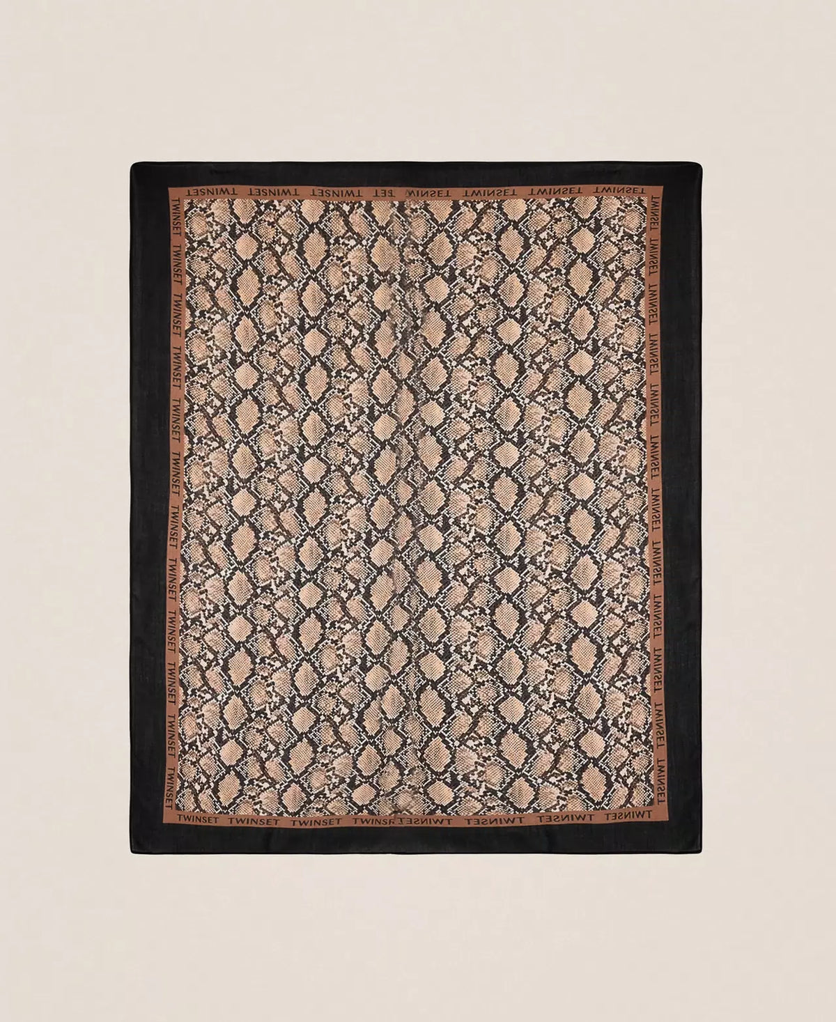 Kefiah con stampa animalier e logo | TWINSET - PMC Portici