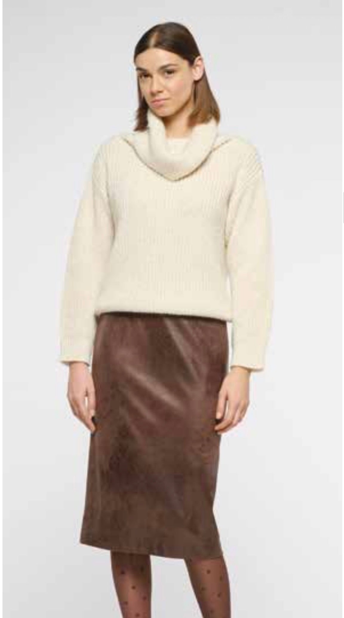 Maglione lurex collo alto