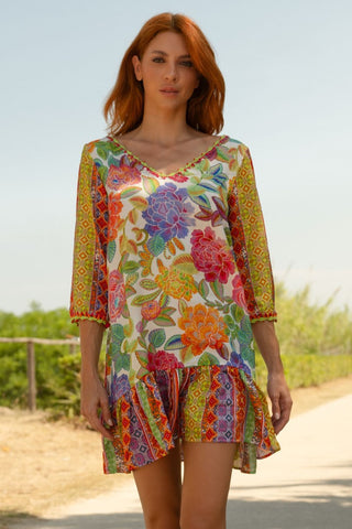 Caftano corto fantasia | Laetitia Beachwear - PMC Portici