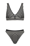 Bikini a righe con triangolo top | Maryan Mehlhorn - PMC Portici