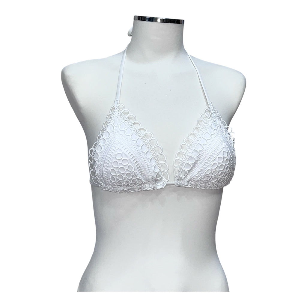 Bikini a triangolo con coppa in macramè | Raffaela d'Angelo - PMC Portici