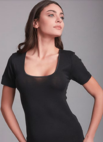 Maglia mezza manica con profilo in raso | Fraly - PMC Portici