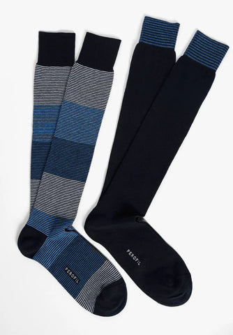 Calza Lunga in Cotone Fantasia Righe Bipack | Perofil - PMC Portici