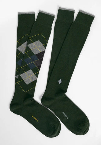 Calza Lunga in Cotone Fantasia Rombi Bipack | Perofil - PMC Portici