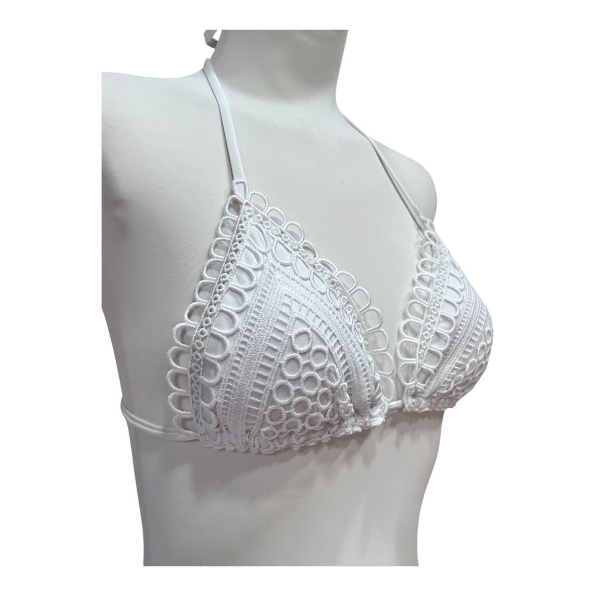 Bikini a triangolo con coppa in macramè | Raffaela d'Angelo - PMC Portici