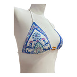 Bikini a triangolo fantasia + strass | Raffaela d'Angelo - PMC Portici