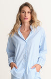 Camicia over a righe con scritta ricamata | PEPITA - PMC Portici