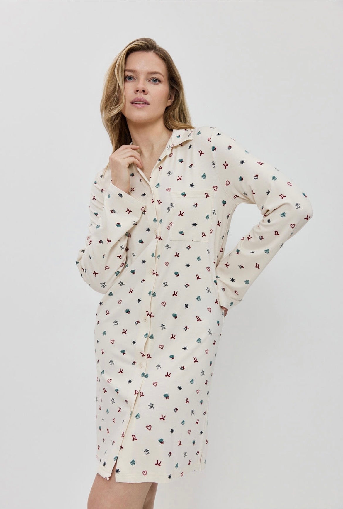 Camicia da notte natalizia Charlyn