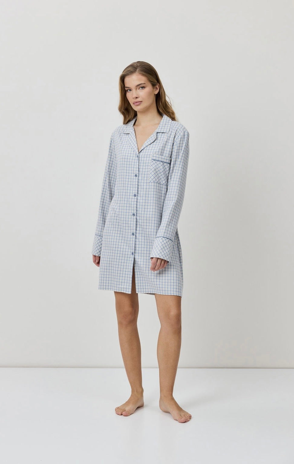 Camicia da notte in flanella Daria