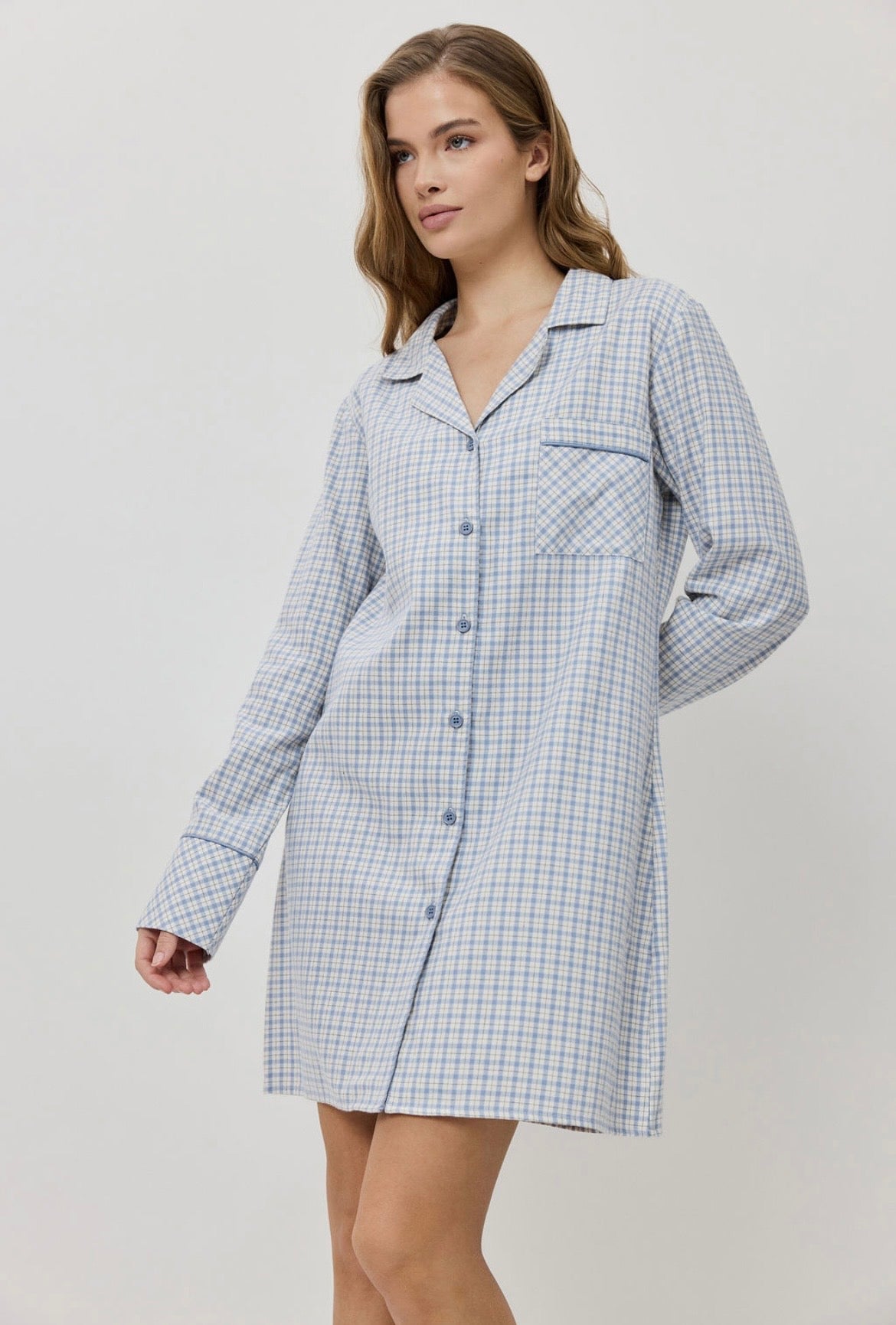 Camicia da notte in flanella Daria
