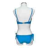 Bikini tinta unita con coppa e anello effetto madreperla | Olivia Gold - PMC Portici