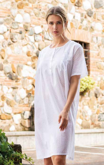 Camicia da notte in tessuto plumetis | ETHEL - PMC Portici