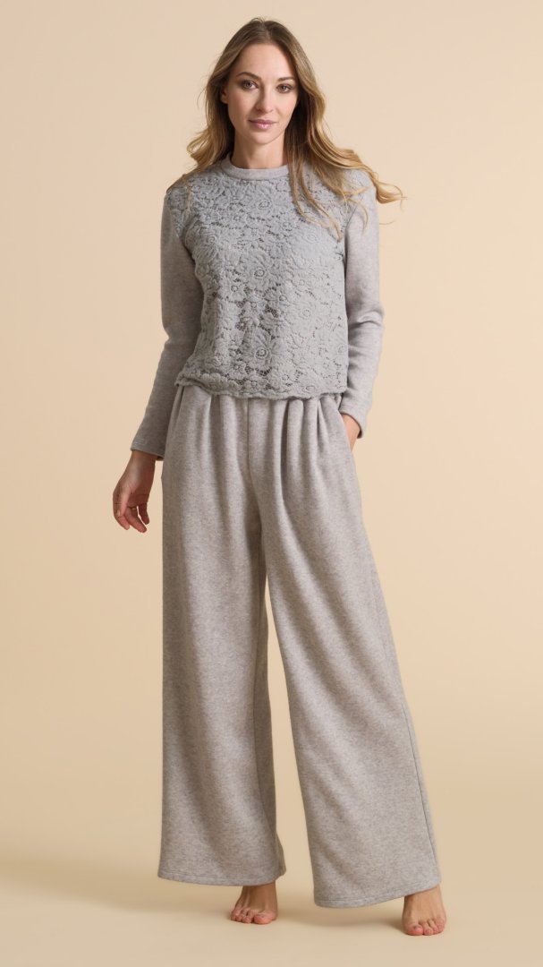 Completo maglia in pizzo e pantalone ampio | Pepita - PMC Portici