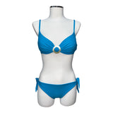 Bikini tinta unita con coppa e anello effetto madreperla | Olivia Gold - PMC Portici