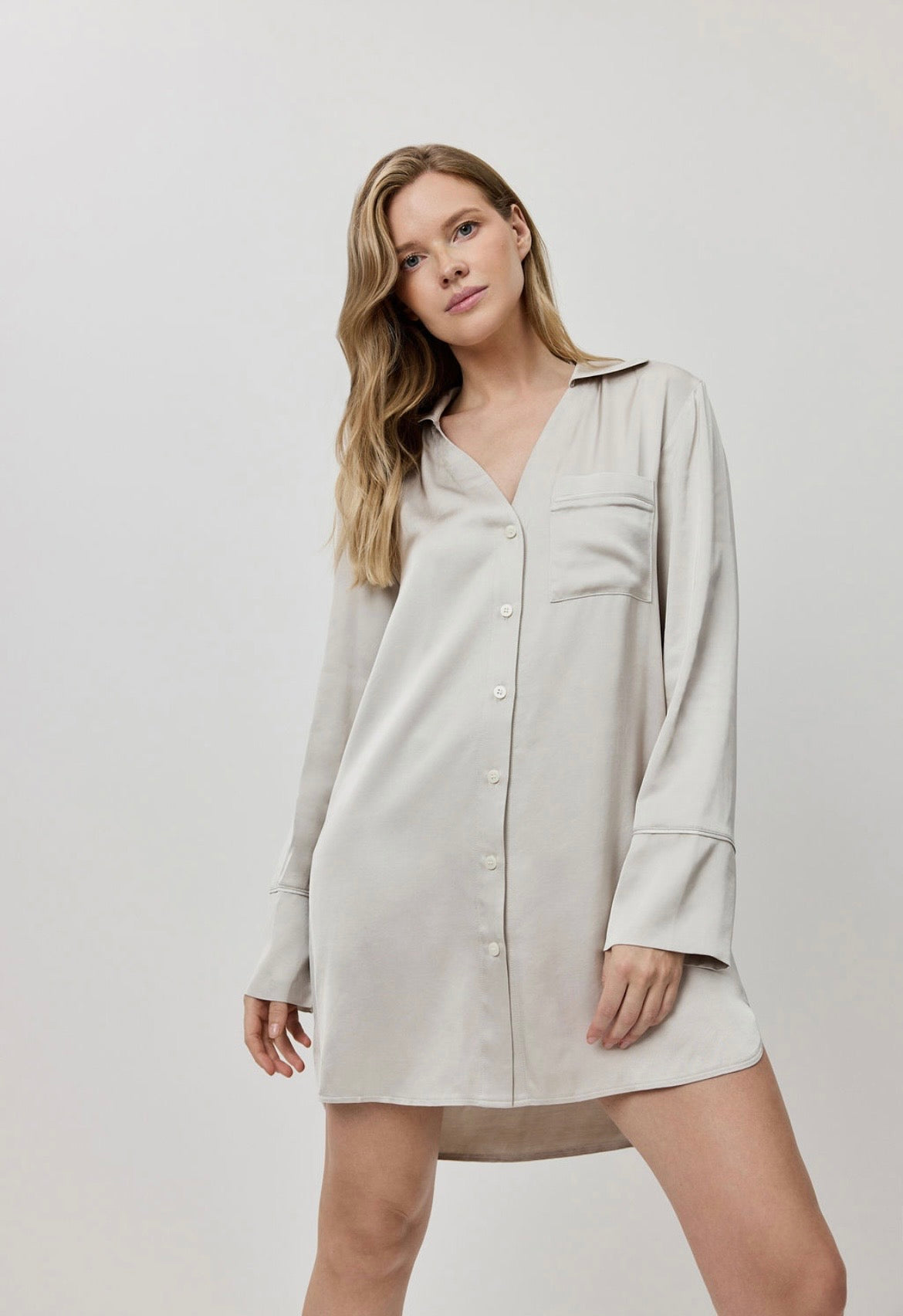 Camicia da notte in raso Ivoria