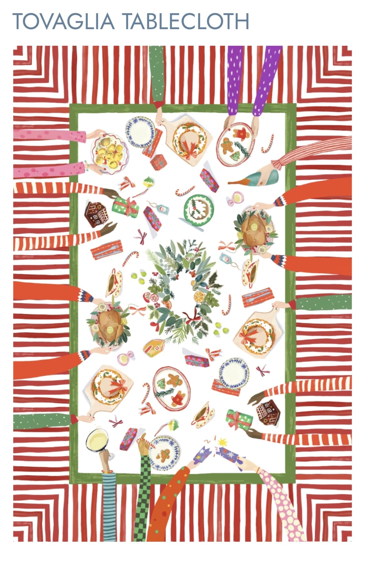 Tovaglia Natalizia Hand On Xmas | Tessitura Toscana - PMC Portici

