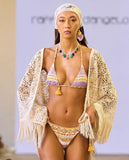 Bikini a triangolo goffrato con borchie | Raffaela d'Angelo - PMC Portici