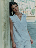 Blusa smanicata in sangallo | Oscalito - PMC Portici
