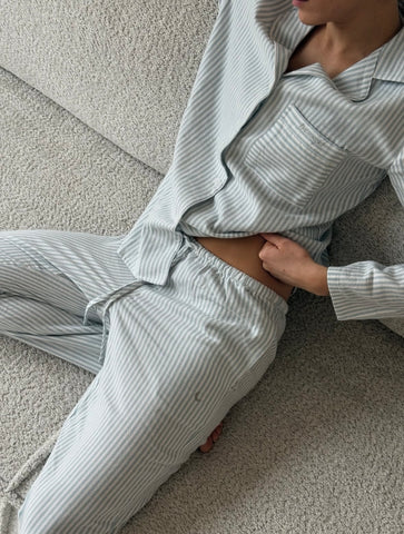 Pigiama a righe in flanella