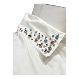 Camicia smanicata con strass multicolor | Dadì - PMC Portici