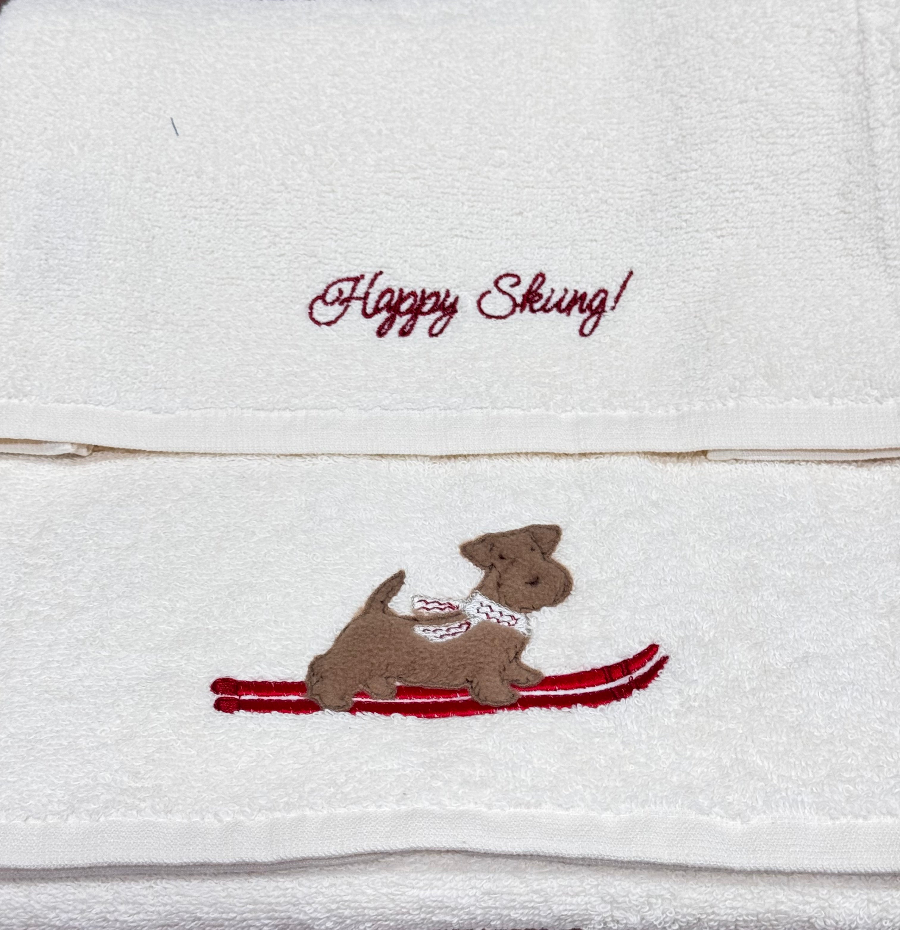 Asciugamano ricamo cagnolino | Maryhome - PMC Portici
