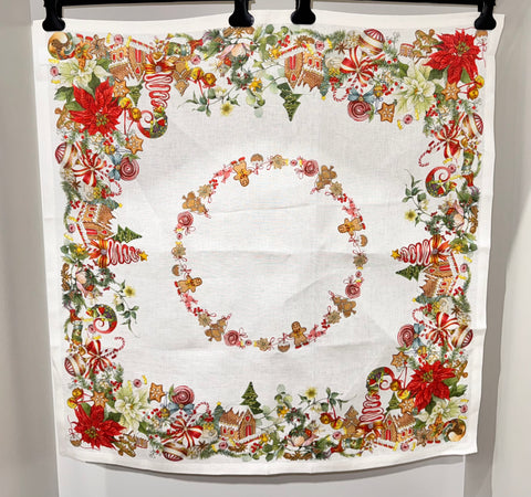 Runner Quadrato Natalizio Marzapepe | Tessitura Toscana - PMC Portici

