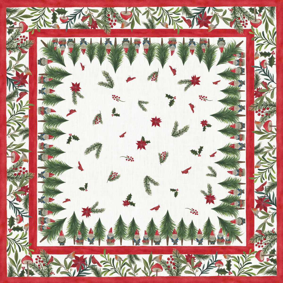 Tovaglia Natalizia Jolly Elf |Tessitura Toscana Telerie-PMC Portici