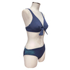 Bikini con ferretto tinta unita  in lycra piquet | Olivia White