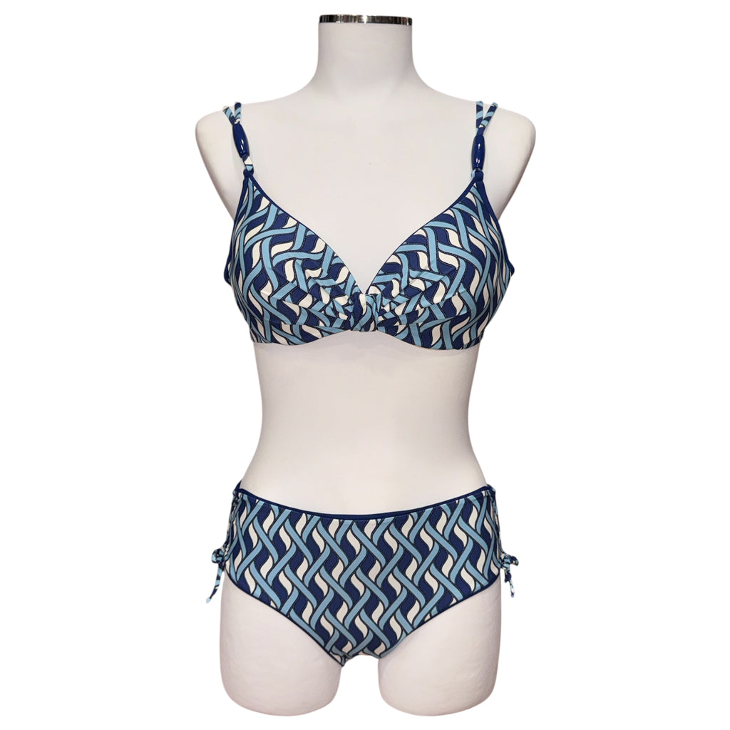 Bikini con coppe fantasia onde | Olivia White - PMC Portici