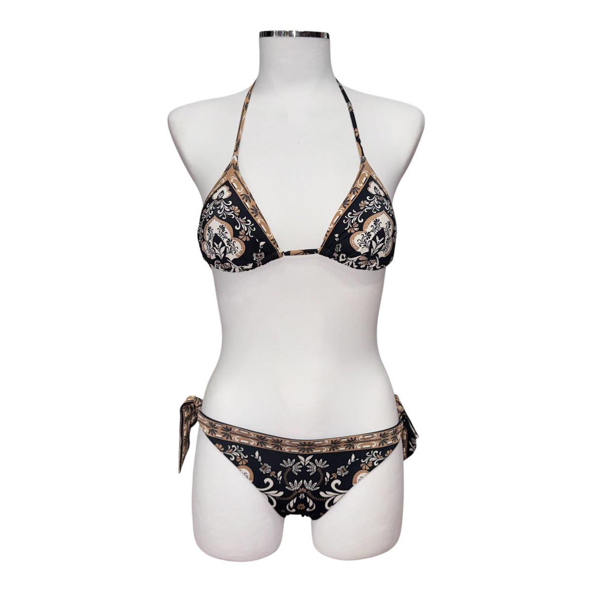 Bikini a triangolo con stampa e strass | TWINSET - PMC Portici

