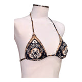 Bikini a triangolo con stampa e strass | TWINSET - PMC Portici

