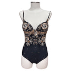 Costume intero stampa foulard con strass  | TWINSET - PMC Portici