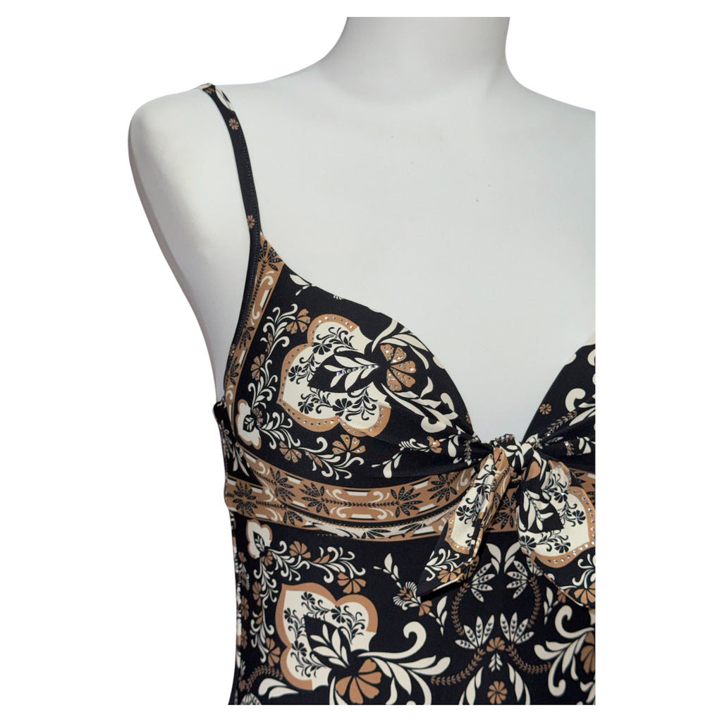 Costume intero stampa foulard con strass  | TWINSET - PMC Portici